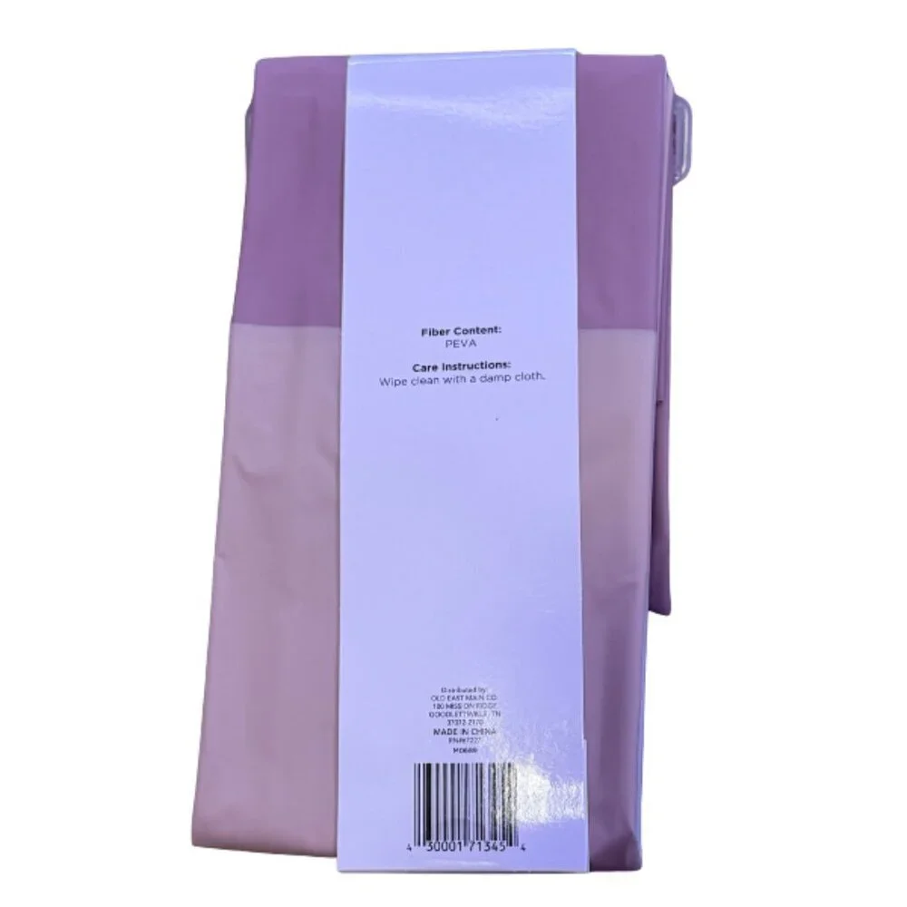 Comfort Bay 13 Pc Shower Liner Set Pink Color Block 72x72 PEVA w/ 12 Hooks